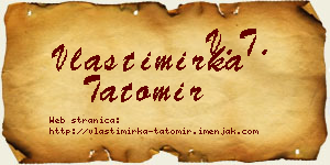 Vlastimirka Tatomir vizit kartica